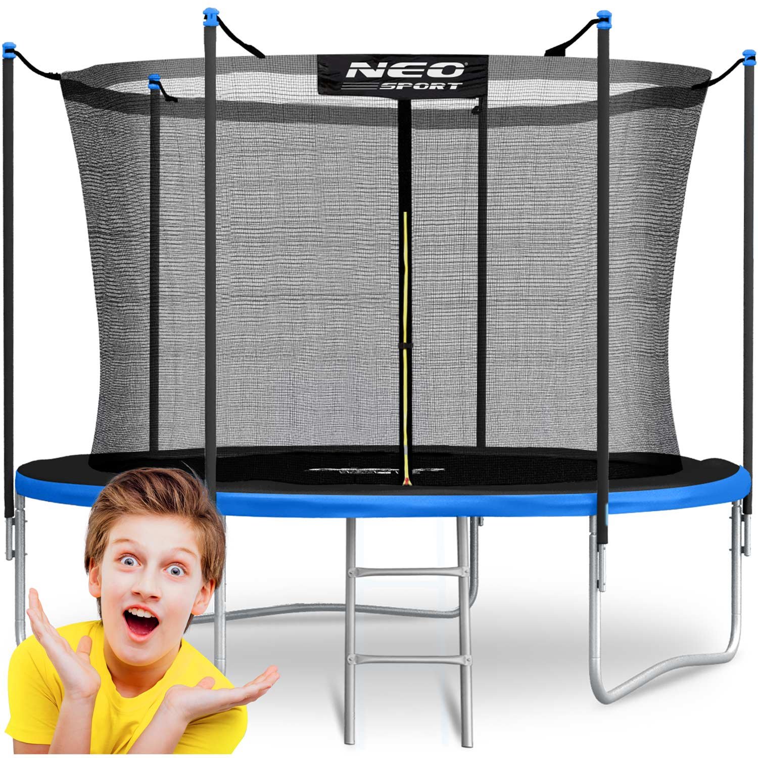 Neo-Sport vrtni trampolin 183 cm (6 ft) s unutarnjom mrežom i ljestvama,plavi