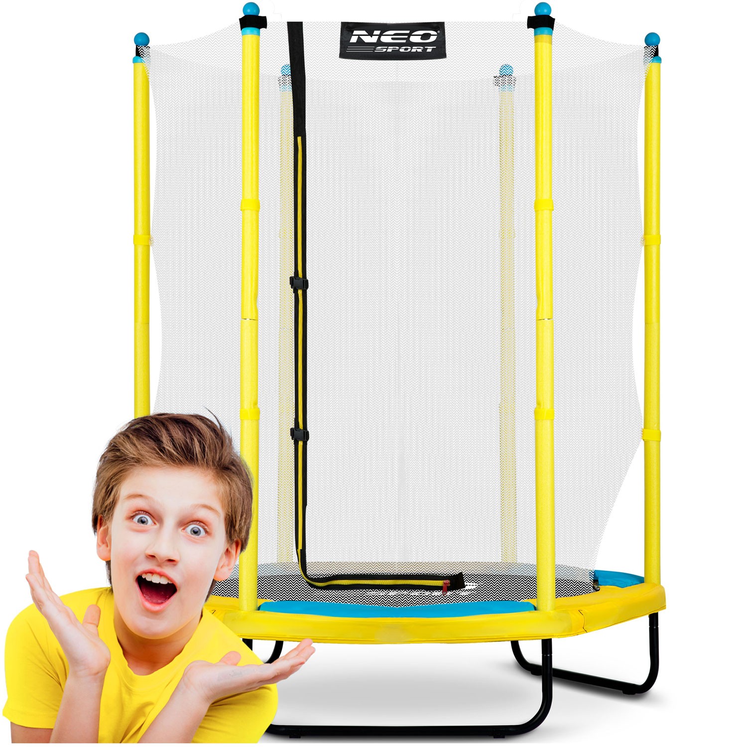 Neo-Sport dječji vrtni trampolin 140 cm (4,5 ft) žuti