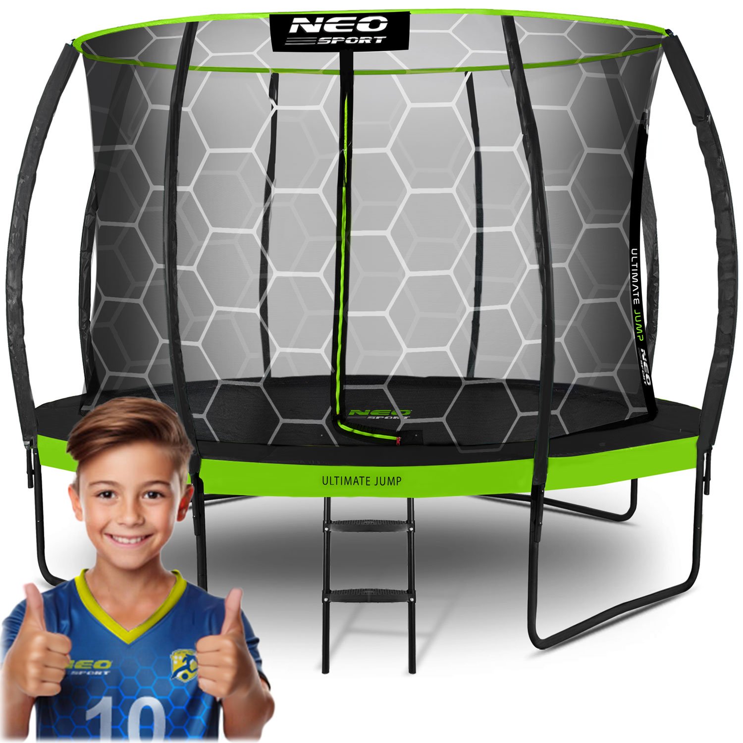 Neo-Sport profilirani vrtni trampolin 435 cm (14 ft) s unutarnjom mrežom