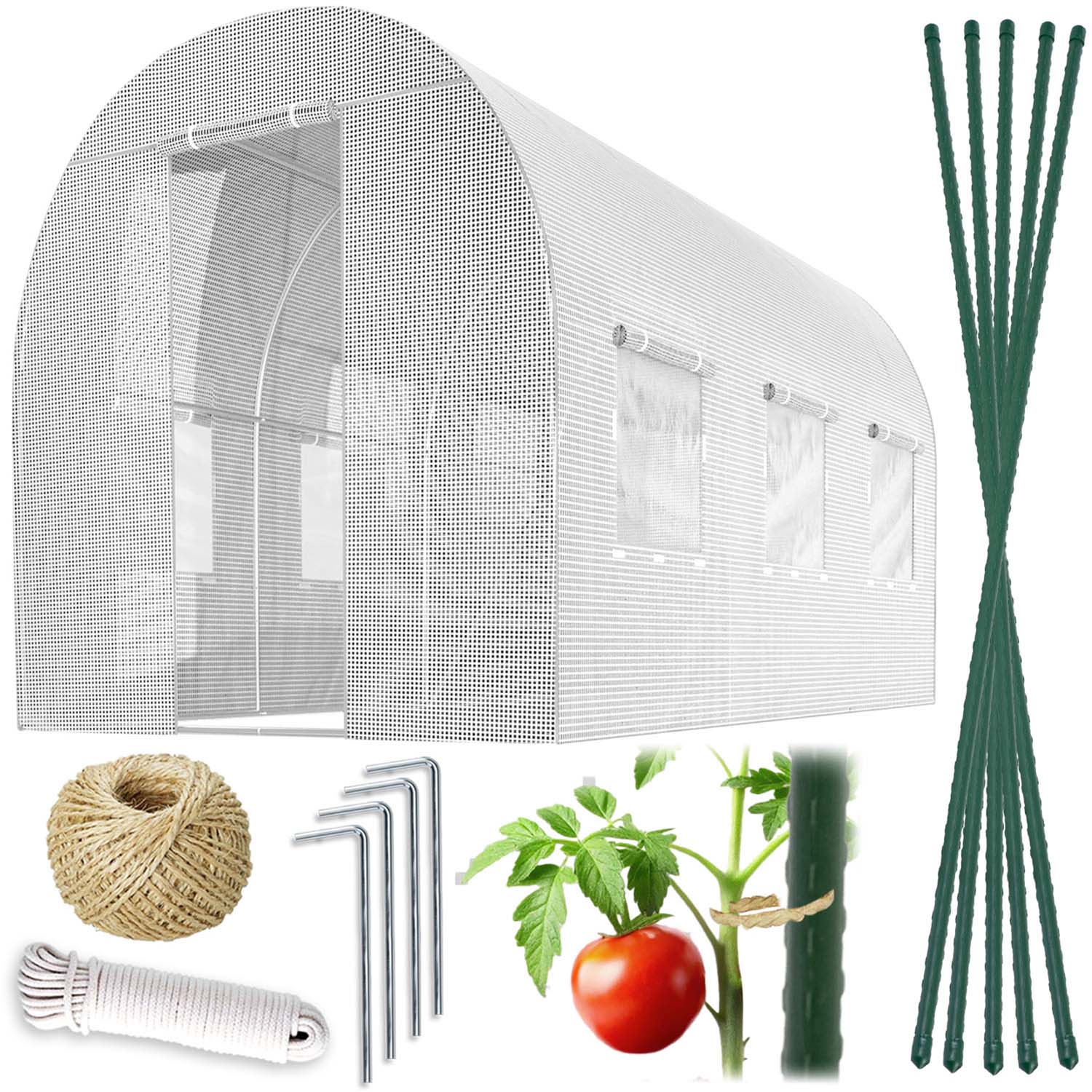 Vrtni tunel 2 x 3 m (6 m2), bijeli plonos