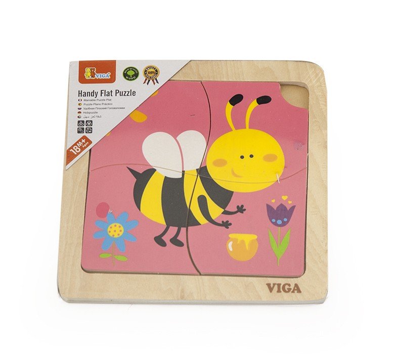 Viga 50138 drvena slagalica na podlozi pčelica