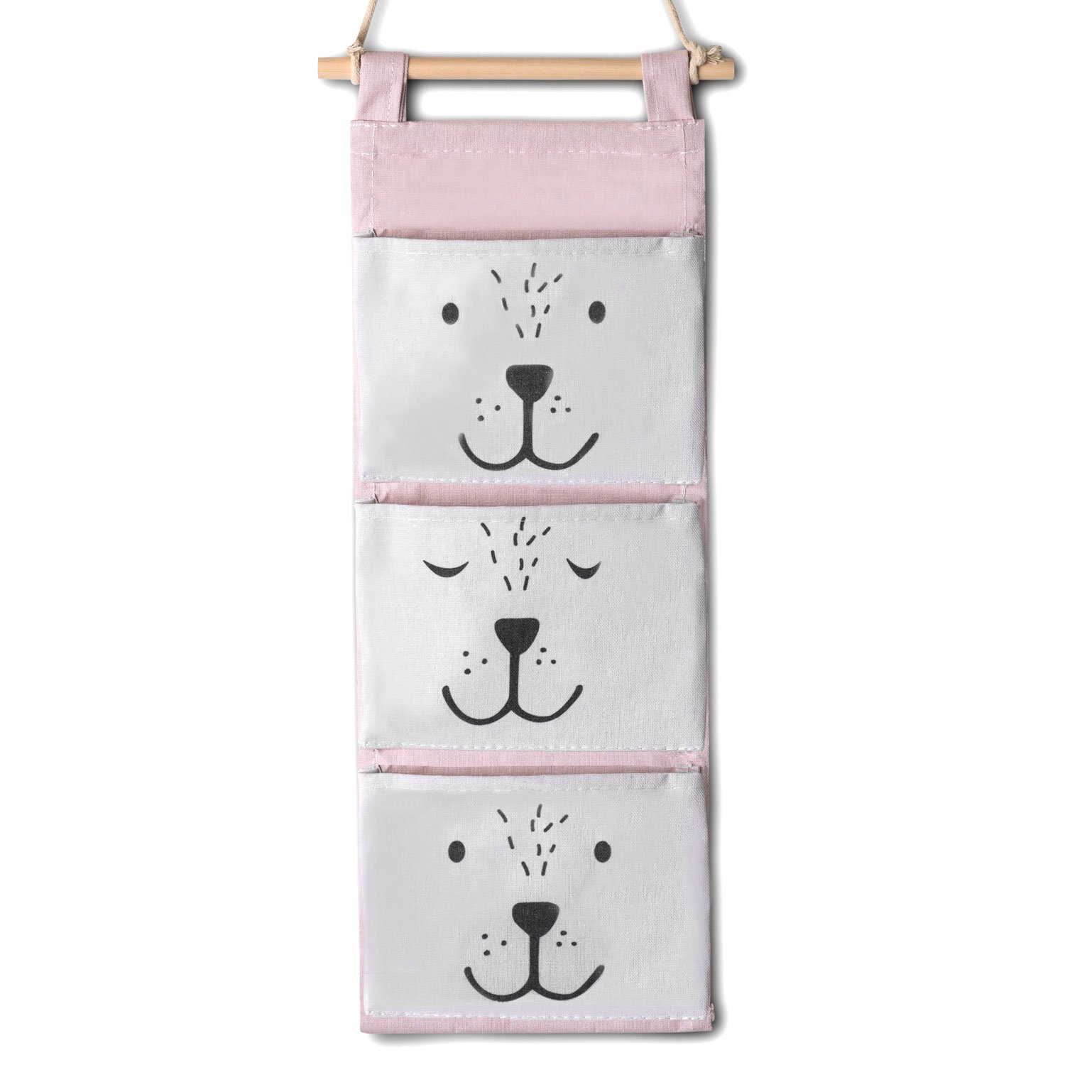 Nukido viseći organizator za igračke medo ružičasti